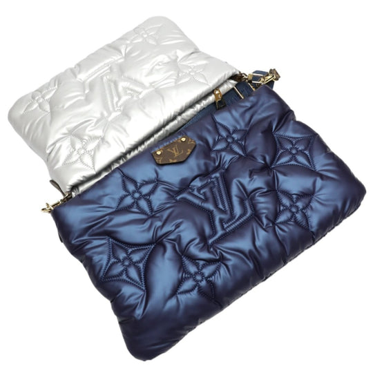LOUIS VUITTON Shoulder Bag M21057 Monogram canvas Recycled nylon Navy/Silver Bags and pouches Monogram Maximulti Pochette Accessory Women Used Authentic