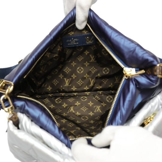 LOUIS VUITTON Shoulder Bag M21057 Monogram canvas Recycled nylon Navy/Silver Bags and pouches Monogram Maximulti Pochette Accessory Women Used Authentic