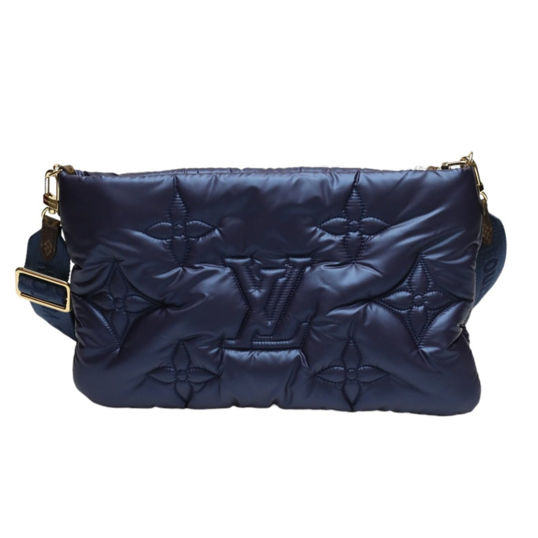 LOUIS VUITTON Shoulder Bag M21057 Monogram canvas Recycled nylon Navy/Silver Bags and pouches Monogram Maximulti Pochette Accessory Women Used Authentic