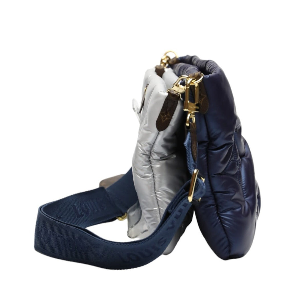 LOUIS VUITTON Shoulder Bag M21057 Monogram canvas Recycled nylon Navy/Silver Bags and pouches Monogram Maximulti Pochette Accessory Women Used Authentic