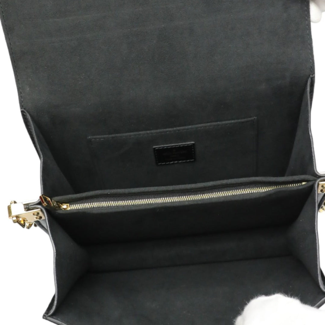 LOUIS VUITTON Shoulder Bag M55821 Calf leather Noir Chain LV Lock Dauphine MM Women Used Authentic
