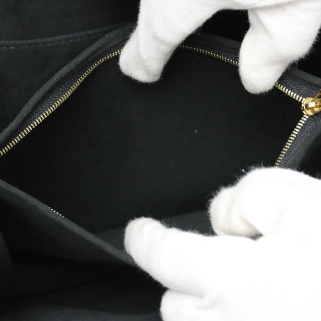 LOUIS VUITTON Shoulder Bag M55821 Calf leather Noir Chain LV Lock Dauphine MM Women Used Authentic