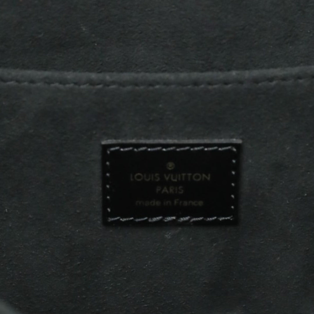LOUIS VUITTON Shoulder Bag M55821 Calf leather Noir Chain LV Lock Dauphine MM Women Used Authentic