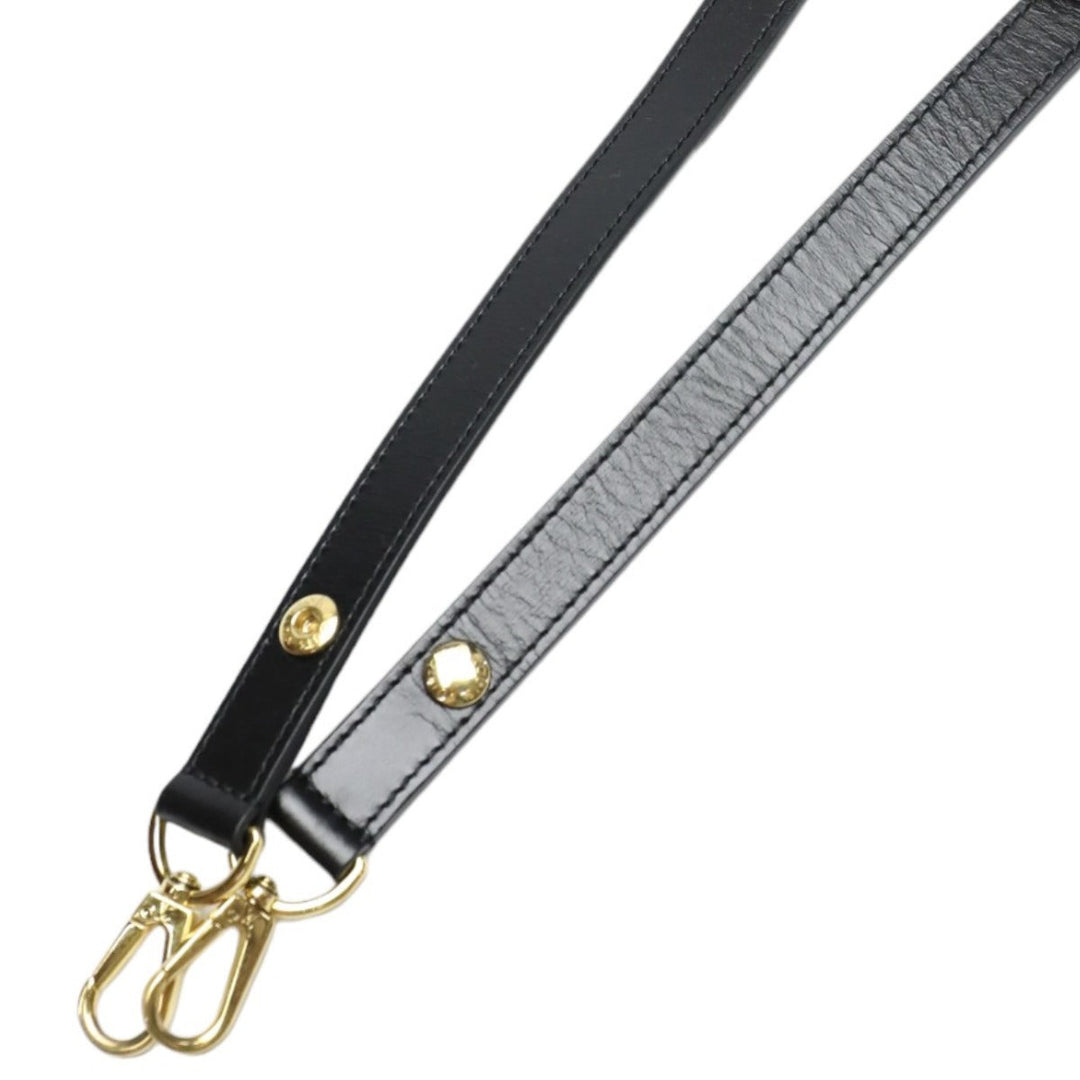 LOUIS VUITTON Shoulder Bag M55821 Calf leather Noir Chain LV Lock Dauphine MM Women Used Authentic