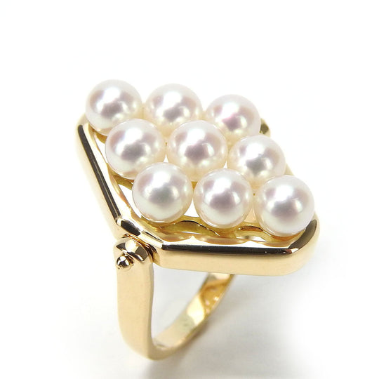 TASAKI Ring K18 Yellow Gold, Pearl Yellow Gold Women Used Authentic