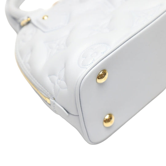 LOUIS VUITTON Shoulder Bag M59822 Monogram mat Light blue Handbag Monogram Alma Soft BB Women Used Authentic