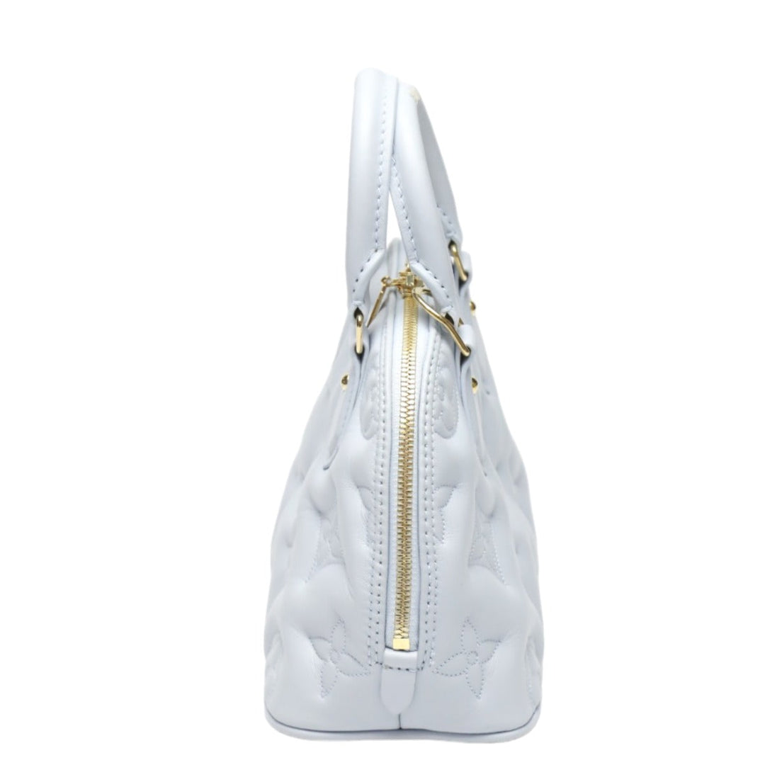 LOUIS VUITTON Shoulder Bag M59822 Monogram mat Light blue Handbag Monogram Alma Soft BB Women Used Authentic