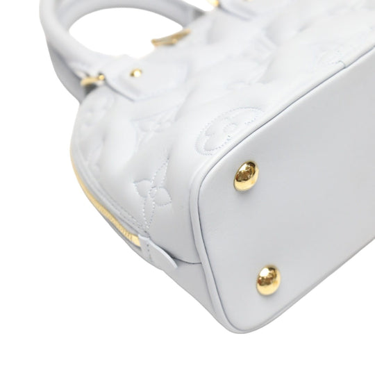 LOUIS VUITTON Shoulder Bag M59822 Monogram mat Light blue Handbag Monogram Alma Soft BB Women Used Authentic