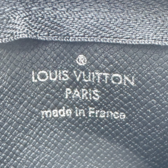 LOUIS VUITTON Key case Key holder  N60155 Damier Grafitto Canvas gray Key case Key holder for coin pocket Graphite Pochette Cre mens Used Authentic
