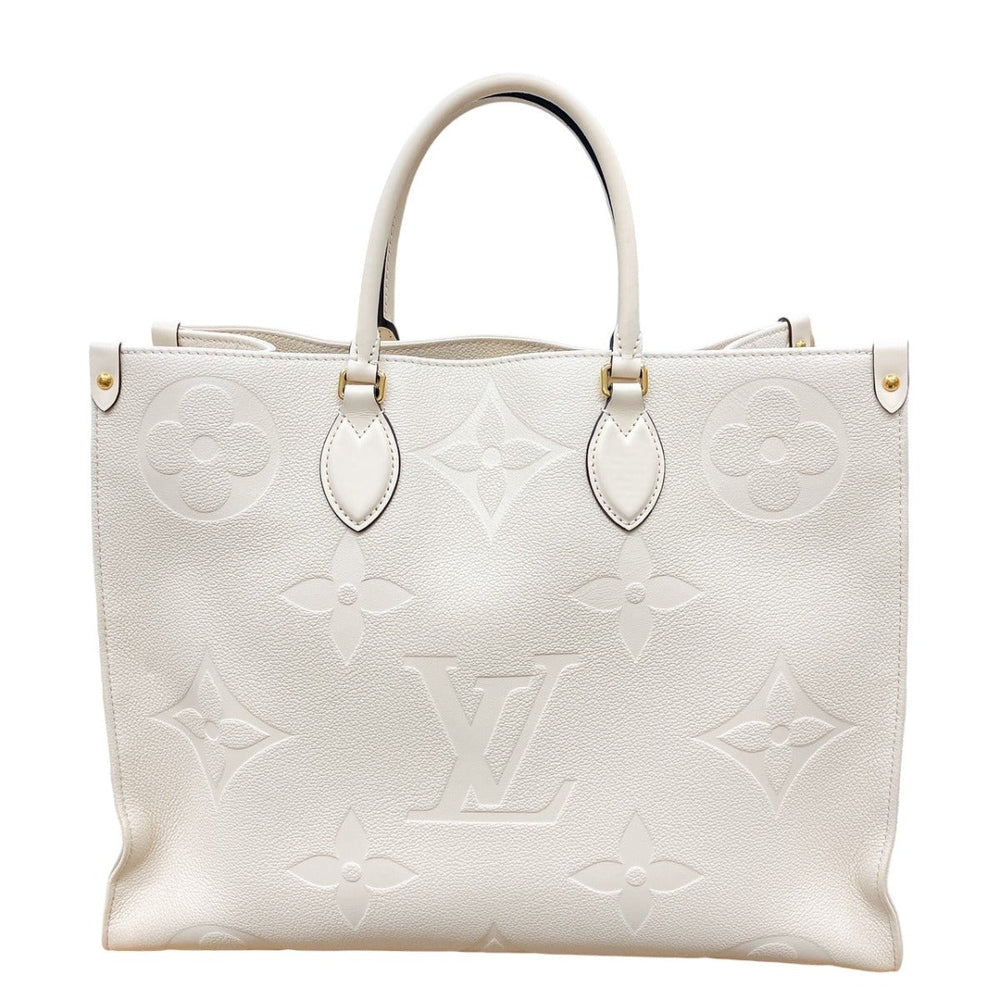 LOUIS VUITTON Tote Bag M45081 Monogram Ann Platt beige On-the-go GM Monogram Shoulder back Women Used Authentic