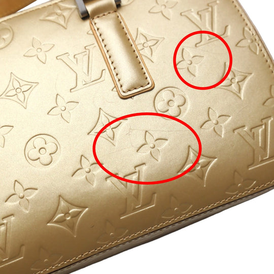 LOUIS VUITTON Handbag M55177 Monogram mat Matt gold Handbag Monogram mat Shelton Women Used Authentic