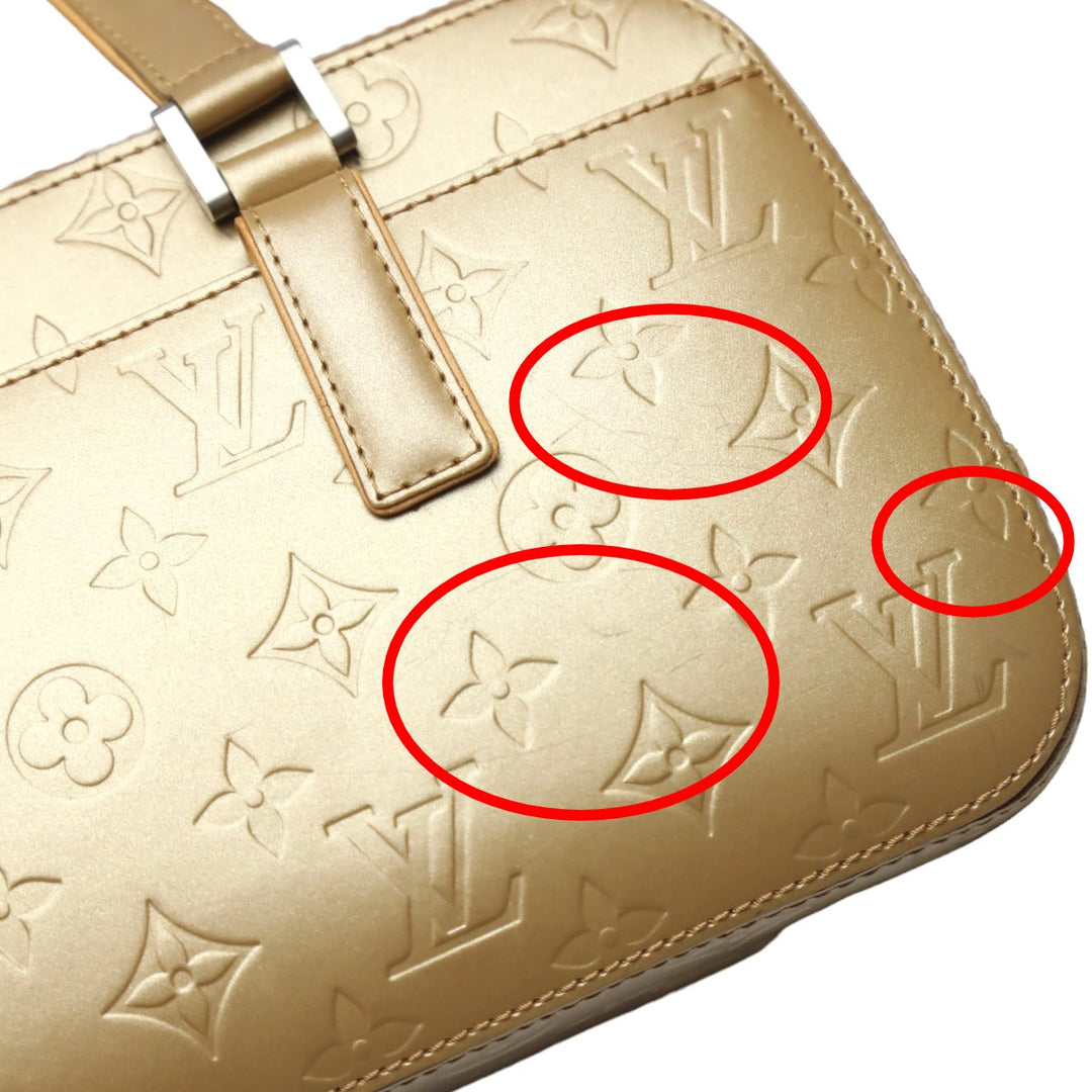 LOUIS VUITTON Handbag M55177 Monogram mat Matt gold Handbag Monogram mat Shelton Women Used Authentic