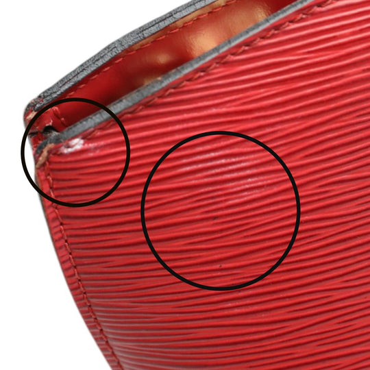 LOUIS VUITTON Tote Bag M52337 Epi Leather Red Shoulder Bag Epi Sun jack Women Used Authentic