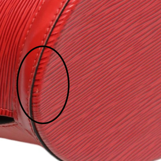 LOUIS VUITTON Tote Bag M52337 Epi Leather Red Shoulder Bag Epi Sun jack Women Used Authentic