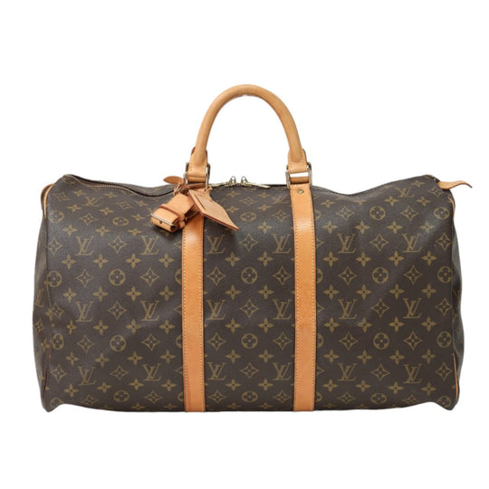 LOUIS VUITTON Boston Duffel bag M41426 Monogram canvas Brown Keepall 50 Monogram Travel bag unisex(Unisex) Used Authentic