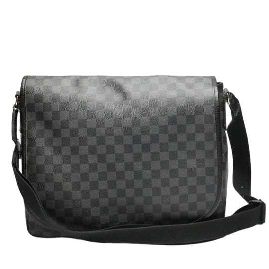 LOUIS VUITTON Shoulder Bag N58033 leather black Shoulder Bag Damier Grafitte Daniel GM unisex(Unisex) Used Authentic