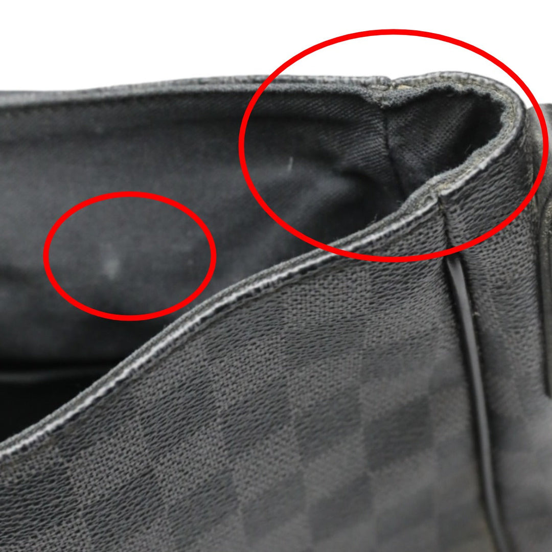 LOUIS VUITTON Shoulder Bag N58033 leather black Shoulder Bag Damier Grafitte Daniel GM unisex(Unisex) Used Authentic