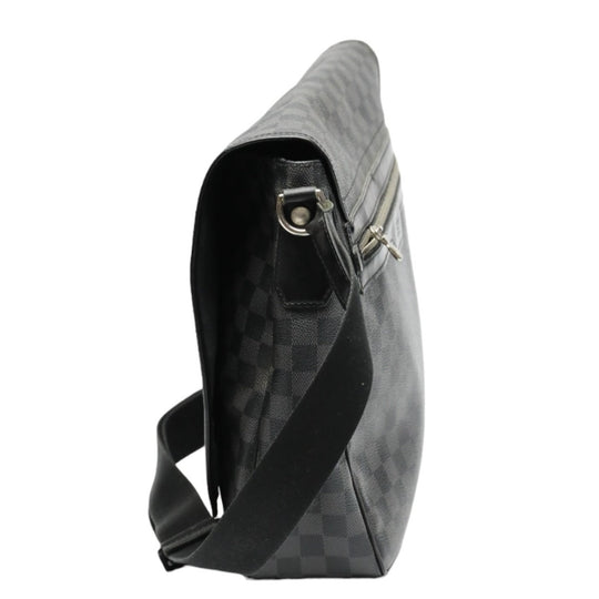 LOUIS VUITTON Shoulder Bag N58033 leather black Shoulder Bag Damier Grafitte Daniel GM unisex(Unisex) Used Authentic