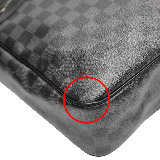 LOUIS VUITTON Shoulder Bag N58033 leather black Shoulder Bag Damier Grafitte Daniel GM unisex(Unisex) Used Authentic