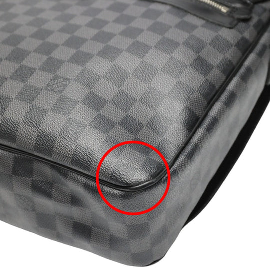 LOUIS VUITTON Shoulder Bag N58033 leather black Shoulder Bag Damier Grafitte Daniel GM unisex(Unisex) Used Authentic