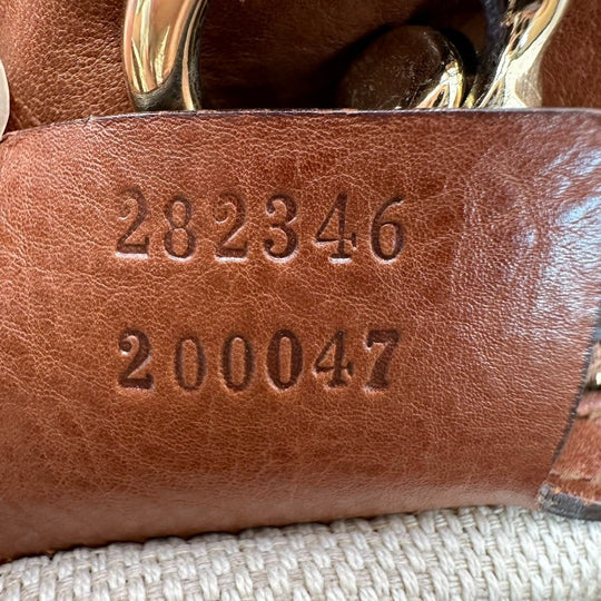 GUCCI Tote Bag 282346 canvas Antique brown 2WAYShoulder Bag Diamante Women Used Authentic