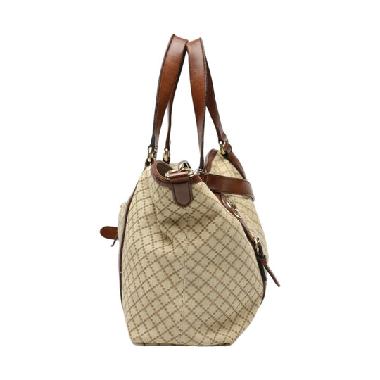 GUCCI Tote Bag 282346 canvas Antique brown 2WAYShoulder Bag Diamante Women Used Authentic