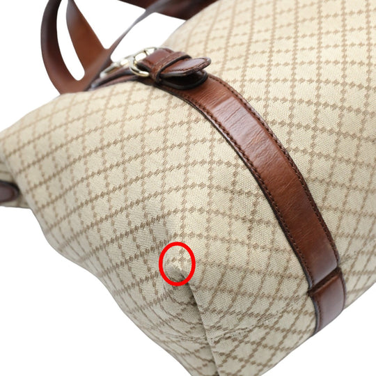 GUCCI Tote Bag 282346 canvas Antique brown 2WAYShoulder Bag Diamante Women Used Authentic