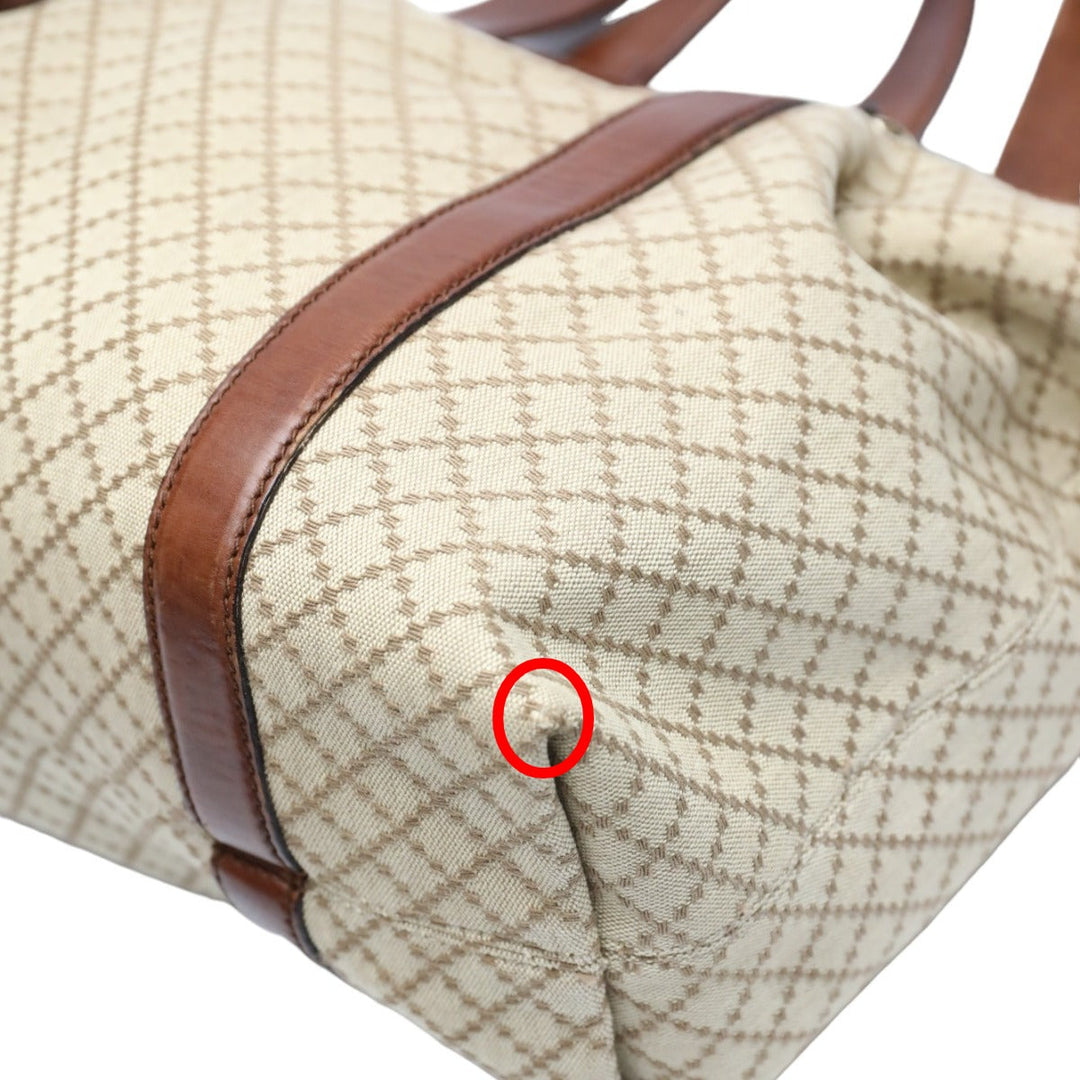 GUCCI Tote Bag 282346 canvas Antique brown 2WAYShoulder Bag Diamante Women Used Authentic