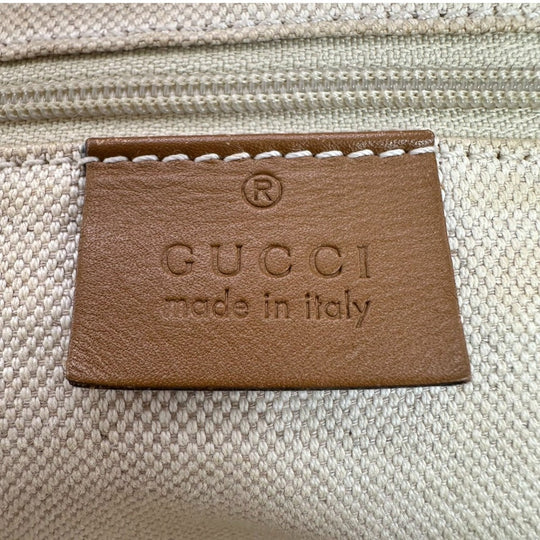 GUCCI Tote Bag 247902 canvas Beige x brown 2WAYShoulder Bag Diamante Women Used Authentic