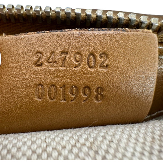 GUCCI Tote Bag 247902 canvas Beige x brown 2WAYShoulder Bag Diamante Women Used Authentic