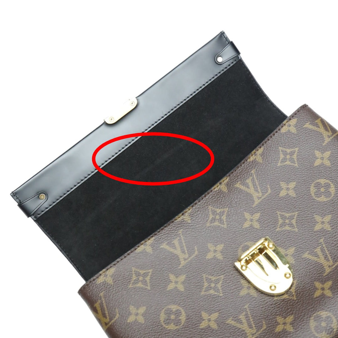 LOUIS VUITTON Shoulder Bag M43125 Monogram canvas Brown 2WAY handbag One-handle flap bag Women Used Authentic