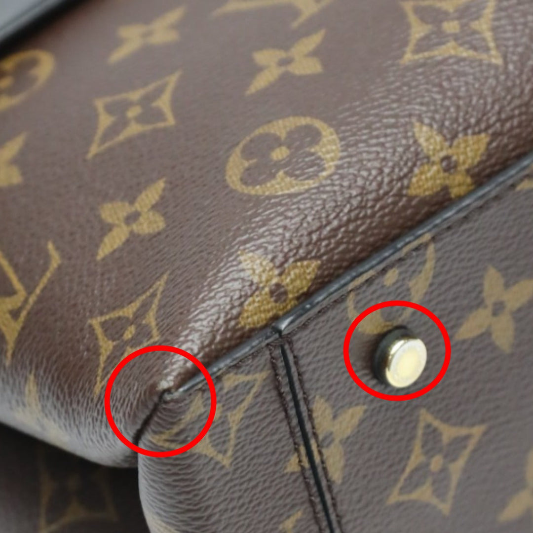LOUIS VUITTON Shoulder Bag M43125 Monogram canvas Brown 2WAY handbag One-handle flap bag Women Used Authentic