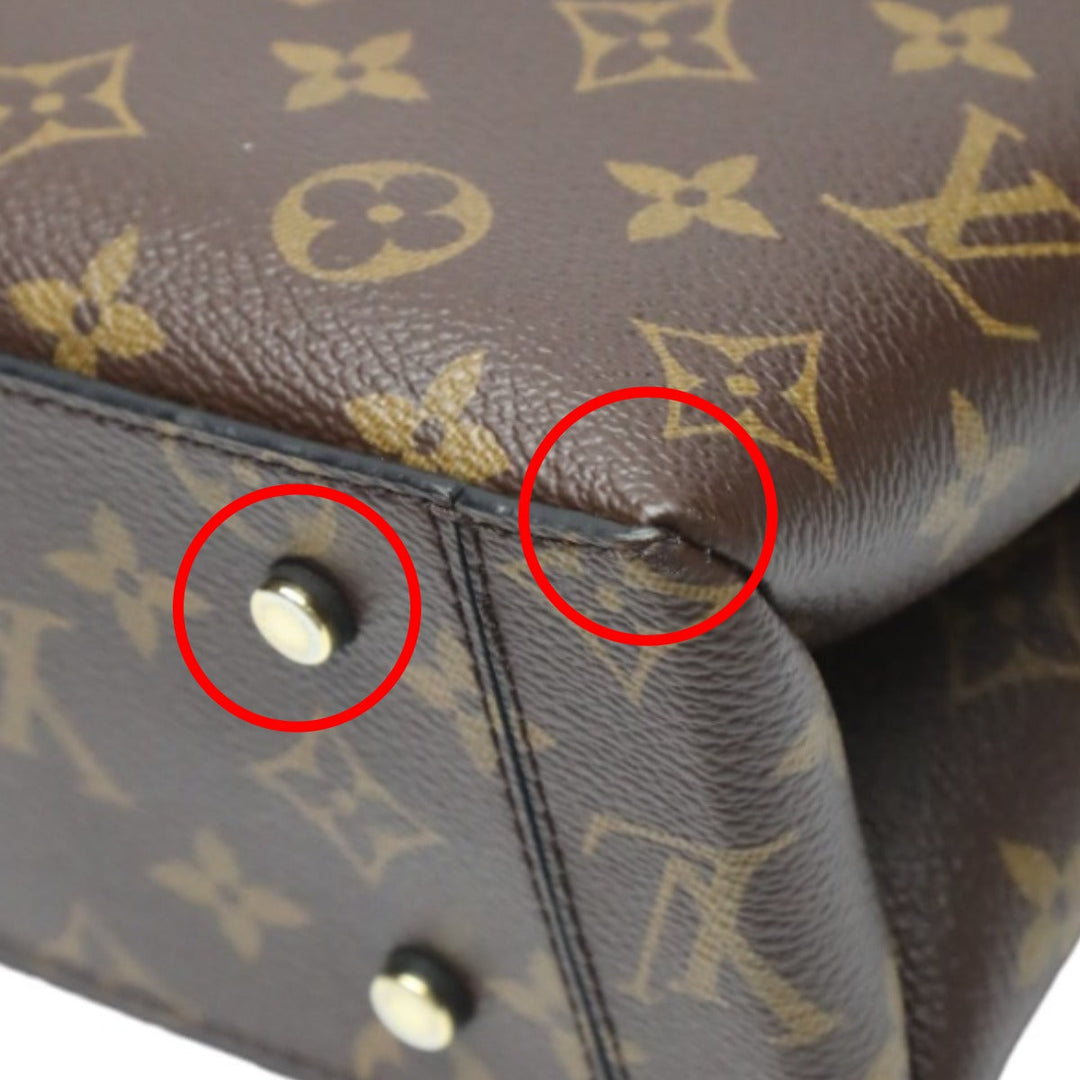 LOUIS VUITTON Shoulder Bag M43125 Monogram canvas Brown 2WAY handbag One-handle flap bag Women Used Authentic