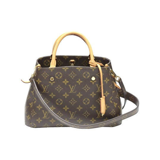LOUIS VUITTON Shoulder Bag M41055 Monogram canvas Brown Handbag Monogram Montaigne BB Women Used Authentic