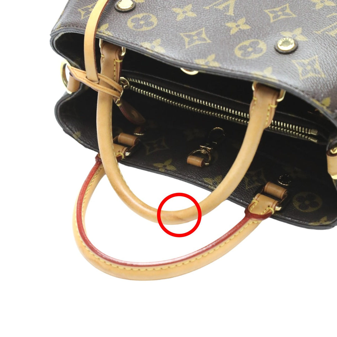LOUIS VUITTON Shoulder Bag M41055 Monogram canvas Brown Handbag Monogram Montaigne BB Women Used Authentic