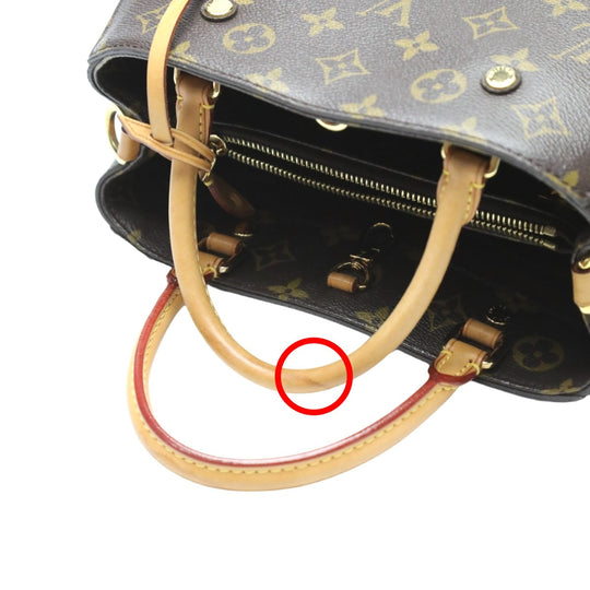 LOUIS VUITTON Shoulder Bag M41055 Monogram canvas Brown Handbag Monogram Montaigne BB Women Used Authentic