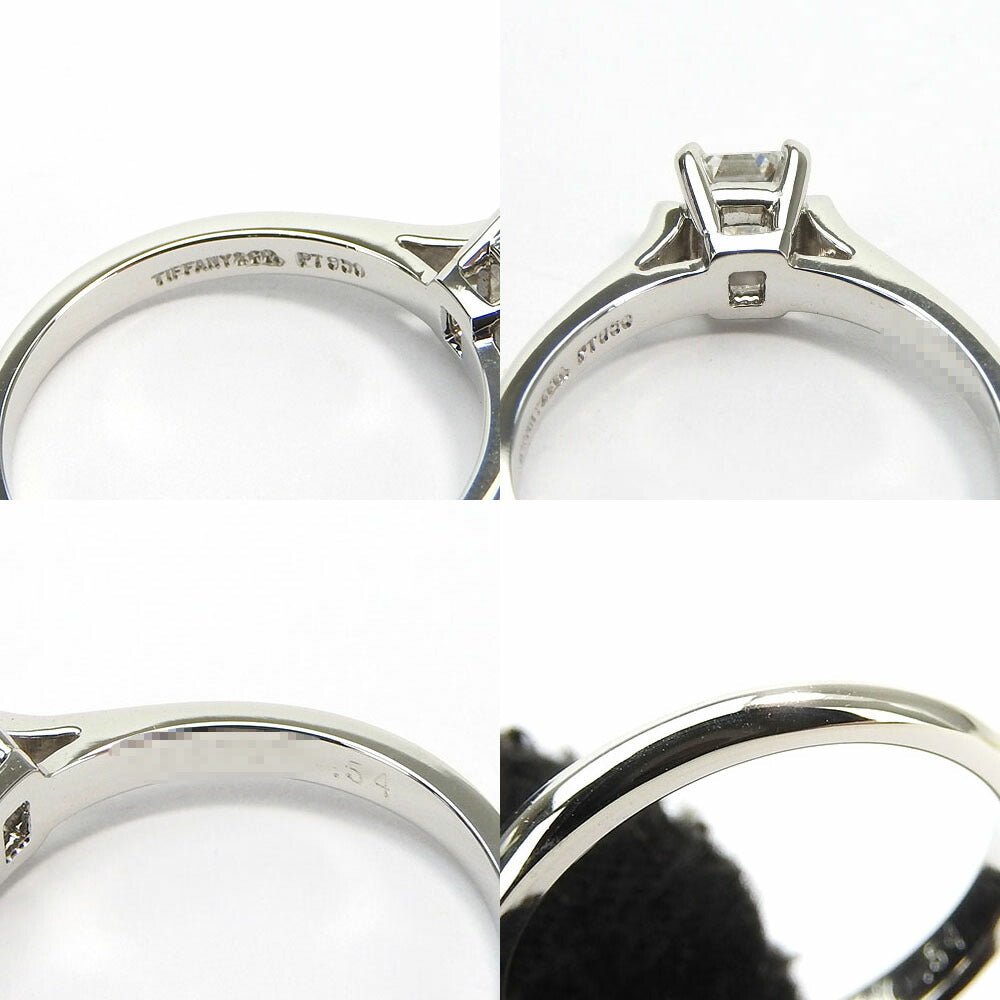 TIFFANY&Co. Ring Pt900Platinum Silver engagement Women Used Authentic