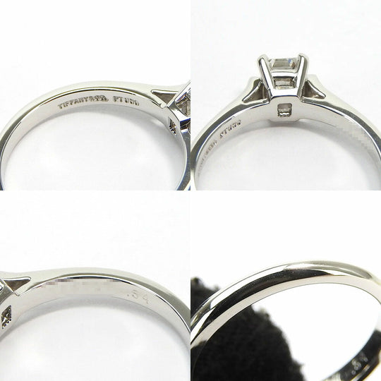 TIFFANY&Co. Ring Pt900Platinum Silver engagement Women Used Authentic
