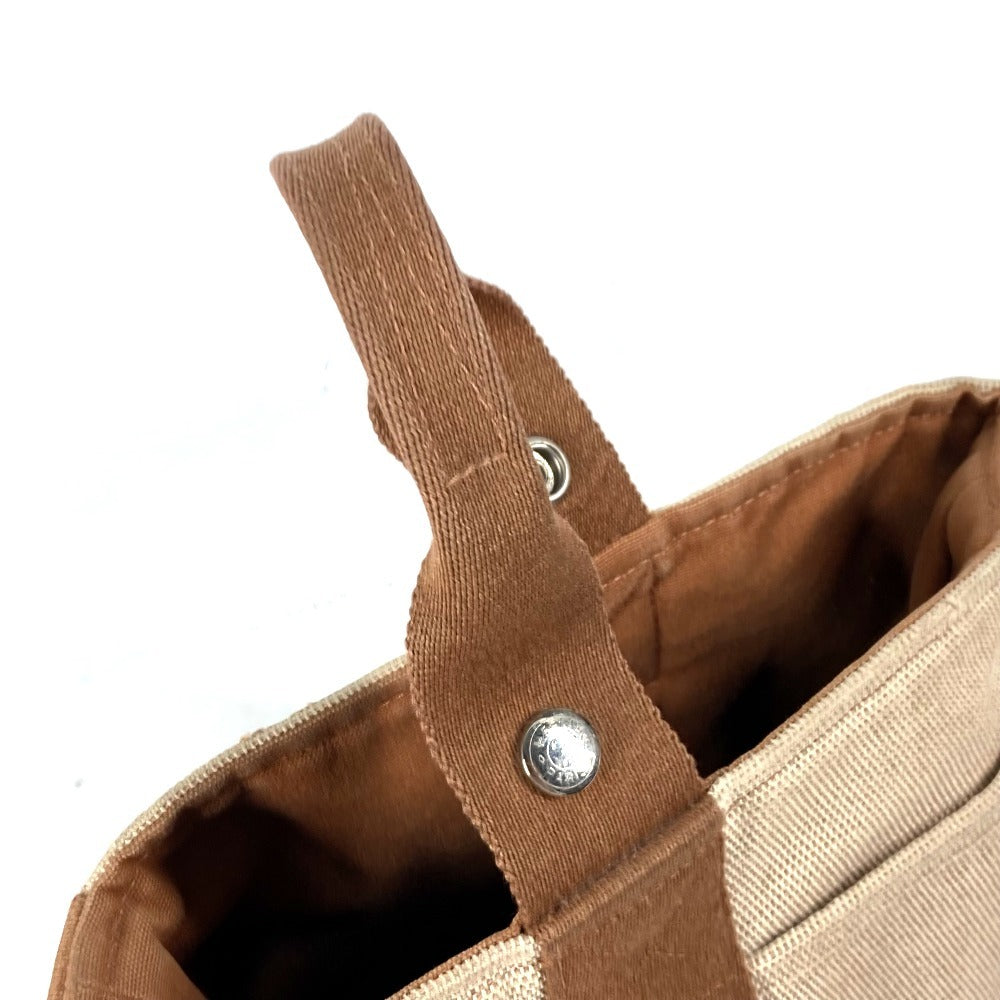 HERMES Handbag canvas Brown Sakso PM Women Used Authentic