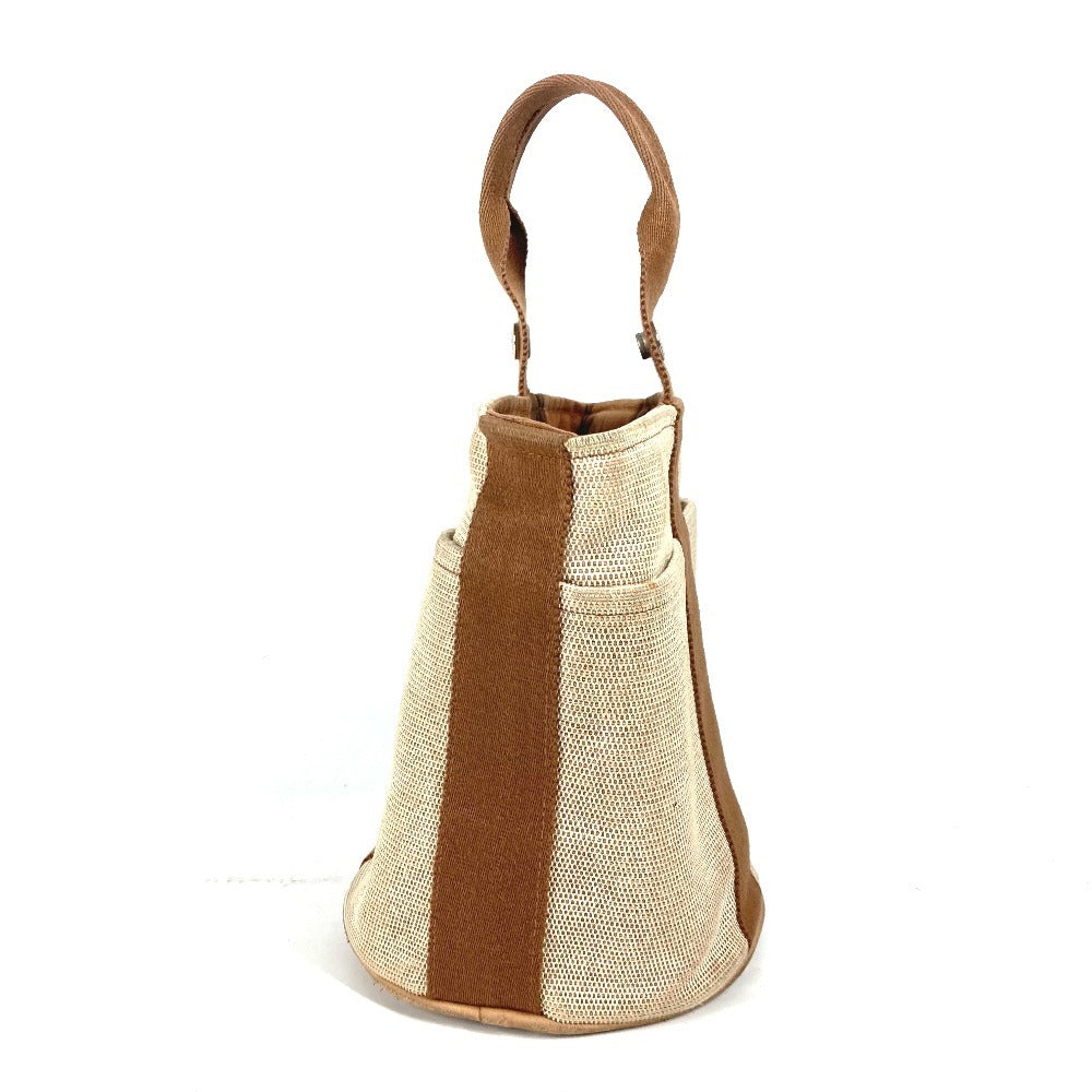 HERMES Handbag canvas Brown Sakso PM Women Used Authentic