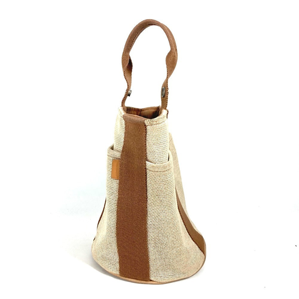 HERMES Handbag canvas Brown Sakso PM Women Used Authentic
