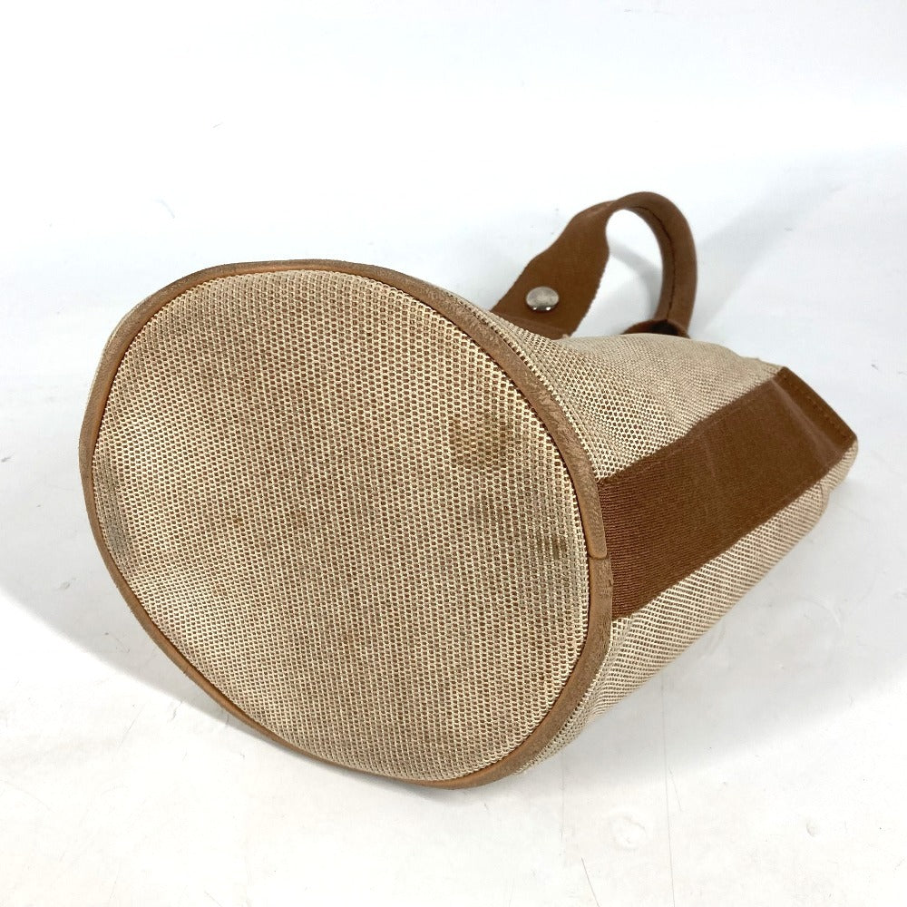 HERMES Handbag canvas Brown Sakso PM Women Used Authentic
