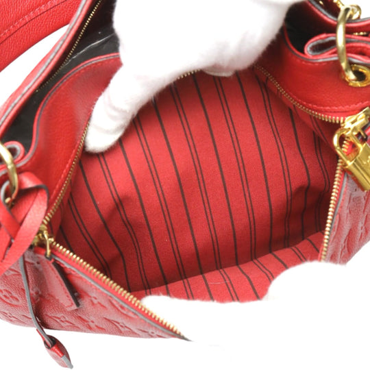 LOUIS VUITTON Handbag M42820 Monogram Ann Platt Red one belt Monogram Ann Platt Spontini Women Used Authentic