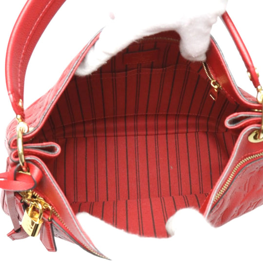 LOUIS VUITTON Handbag M42820 Monogram Ann Platt Red one belt Monogram Ann Platt Spontini Women Used Authentic