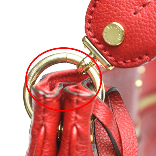 LOUIS VUITTON Handbag M42820 Monogram Ann Platt Red one belt Monogram Ann Platt Spontini Women Used Authentic