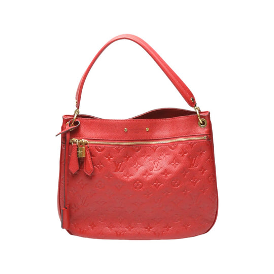 LOUIS VUITTON Handbag M42820 Monogram Ann Platt Red one belt Monogram Ann Platt Spontini Women Used Authentic