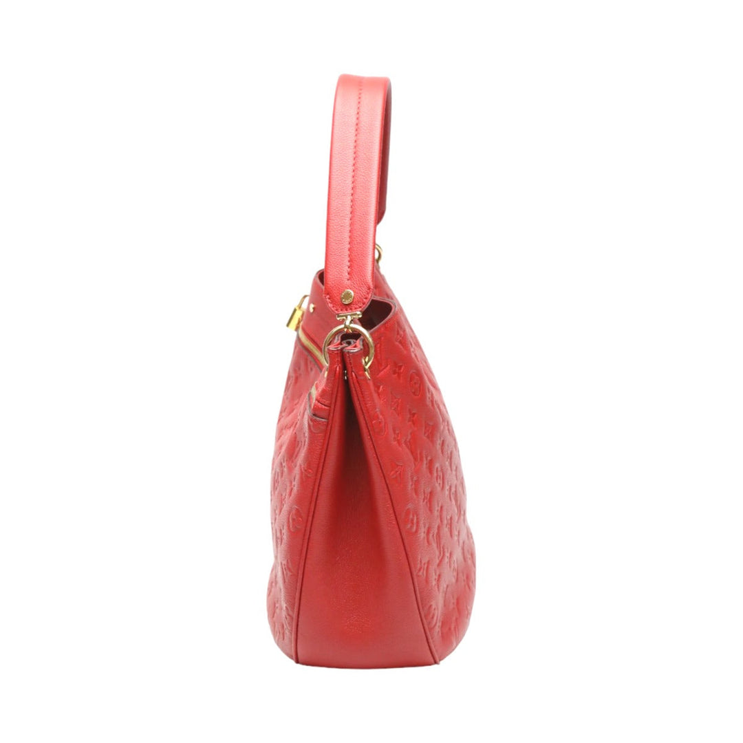 LOUIS VUITTON Handbag M42820 Monogram Ann Platt Red one belt Monogram Ann Platt Spontini Women Used Authentic