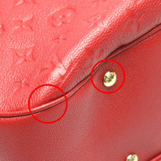 LOUIS VUITTON Handbag M42820 Monogram Ann Platt Red one belt Monogram Ann Platt Spontini Women Used Authentic