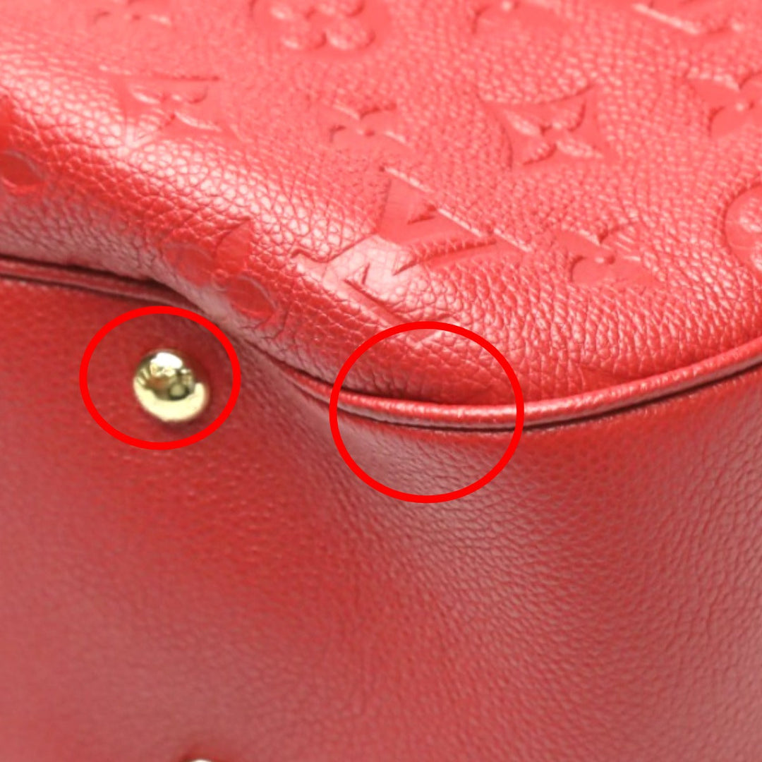 LOUIS VUITTON Handbag M42820 Monogram Ann Platt Red one belt Monogram Ann Platt Spontini Women Used Authentic