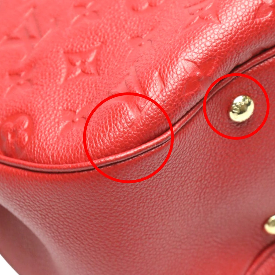 LOUIS VUITTON Handbag M42820 Monogram Ann Platt Red one belt Monogram Ann Platt Spontini Women Used Authentic